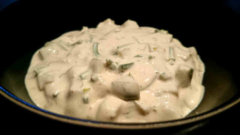 5 goda recept på sallad till grillat 6 Falsk potatissallad (LCHF-potatissallad)