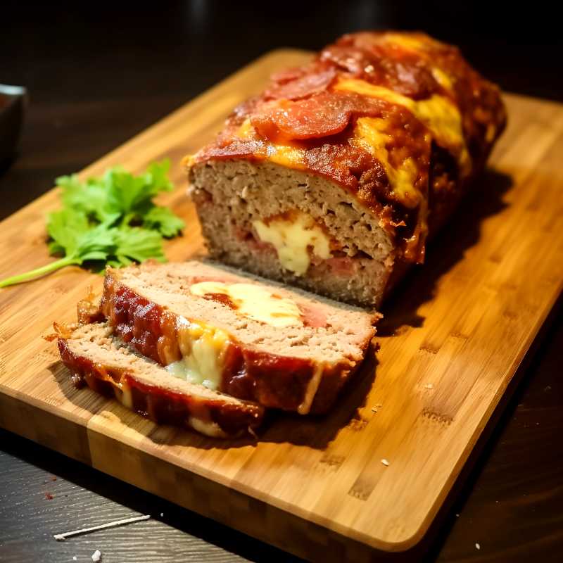 Baconlindad ostfylld köttfärslimpa Baconlindad ostfylld köttfärslimpa