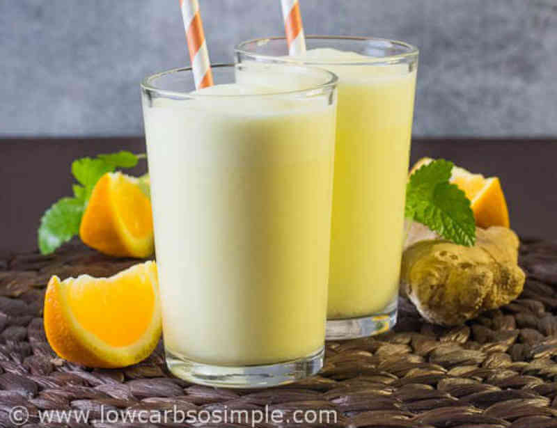 Apelsin och ingefära lassi Apelsin och ingefära lassi