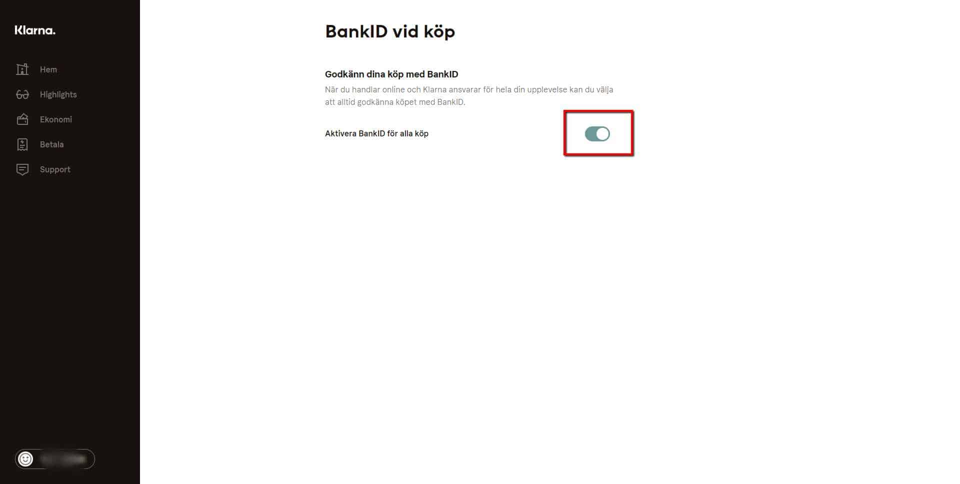 Öka din säkerhet på Klarna 12 Öka din säkerhet på Klarna