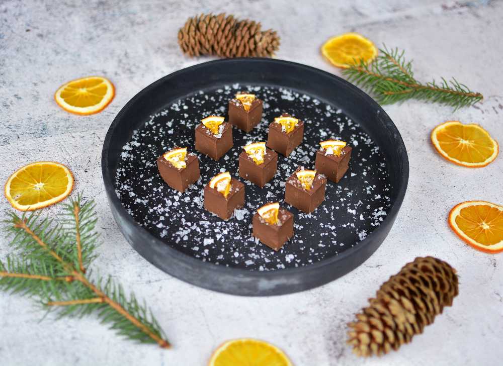 Pepparkaksfudge 4 Närbild på denna goda pepparkaksfudgen
