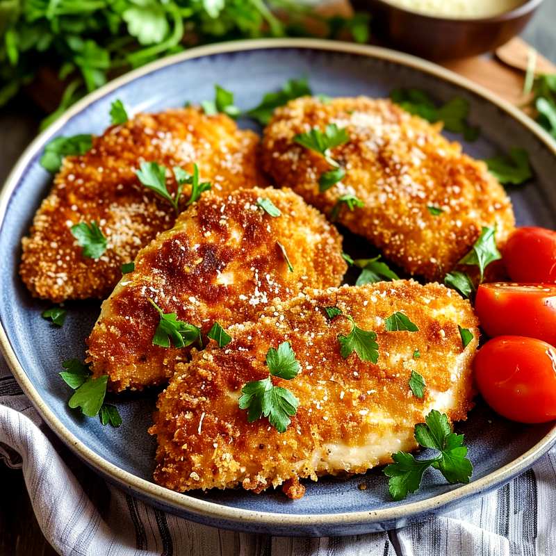 Parmesanpanerad kycklingfilé Parmesanpanerad kycklingfilé