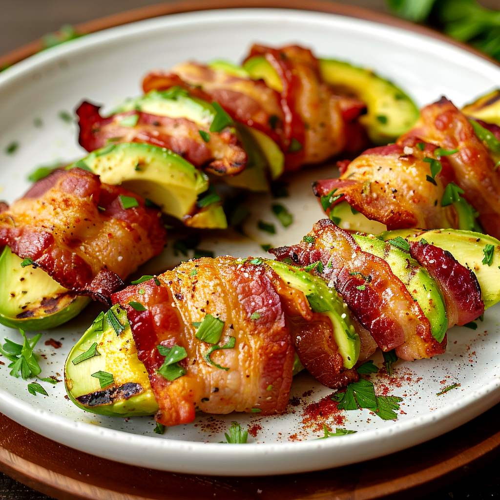Bacon- och avokadorullar Bacon- och avokadorullar
