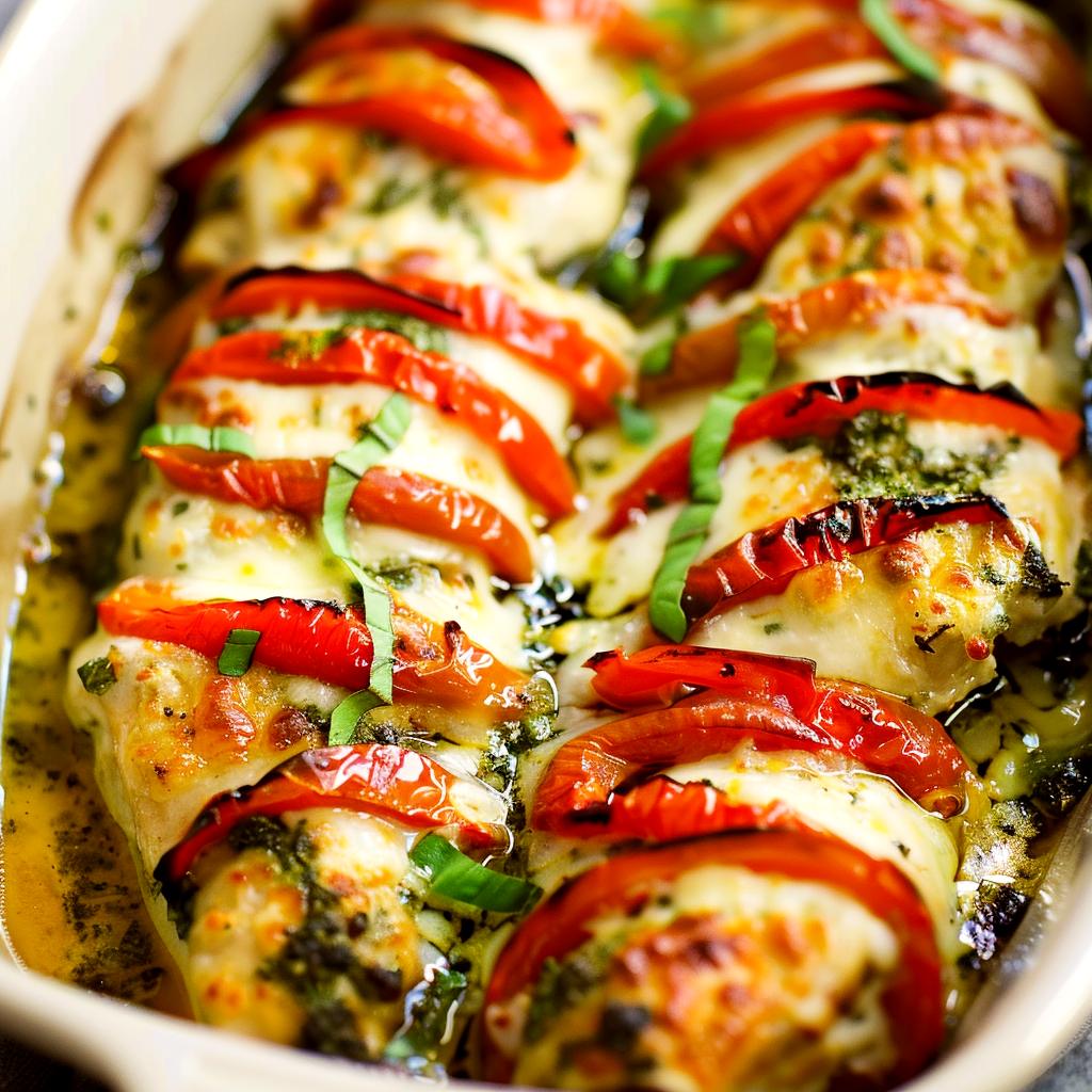 Mozzarellaspäckad kycklingfilé Mozzarellaspäckad kycklingfilé