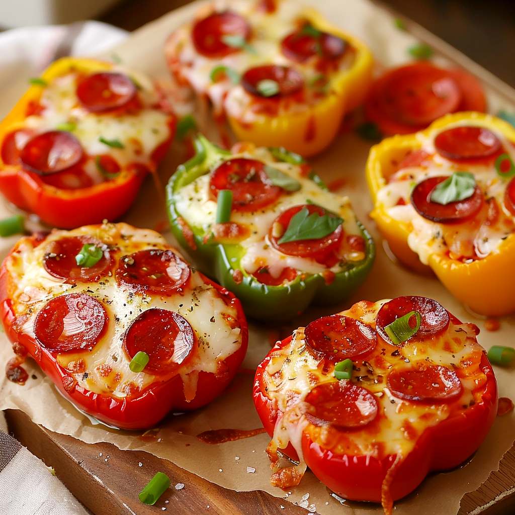Små paprikapizzor Små paprikapizzor