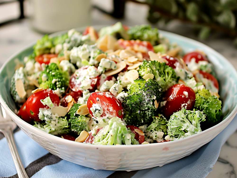 Broccoli- och ädelostsallad Broccoli- och ädelostsallad