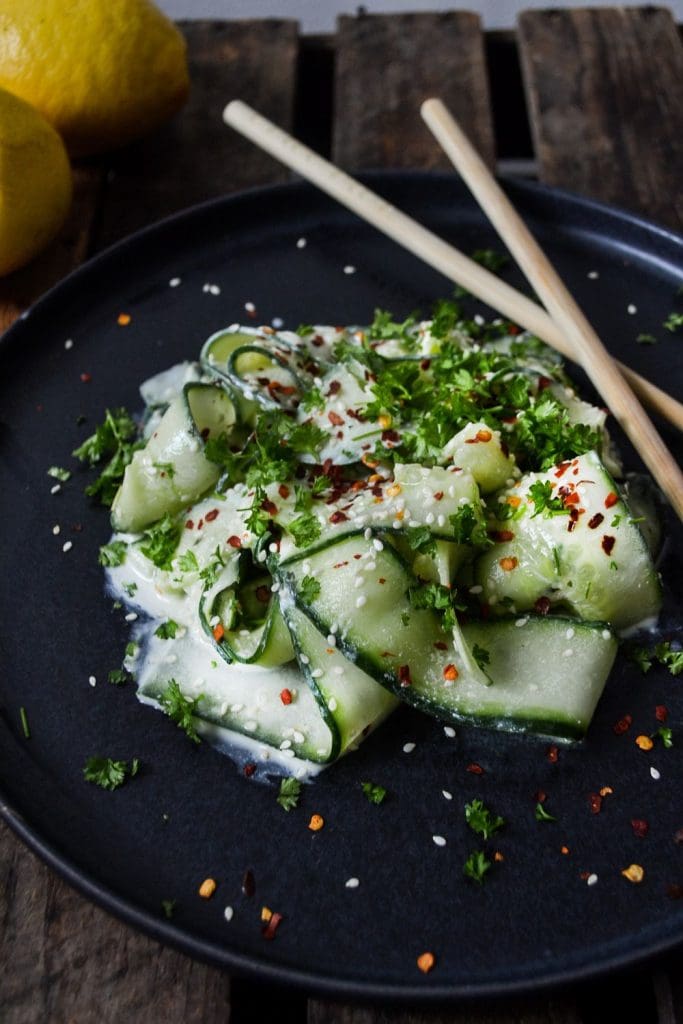 Krämig gurksallad 4 Krämig gurksallad | LCHF-arkivet