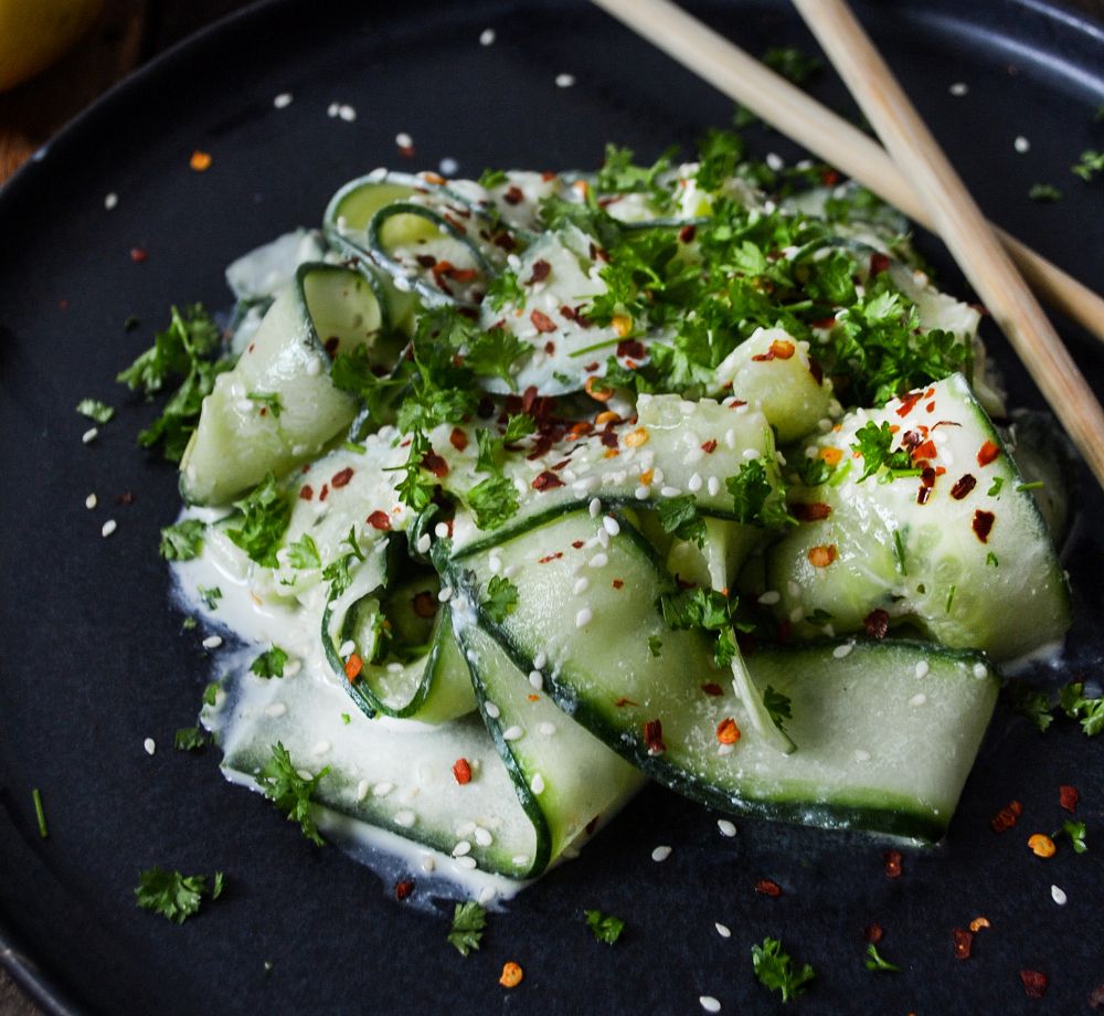 Krämig gurksallad Krämig gurksallad