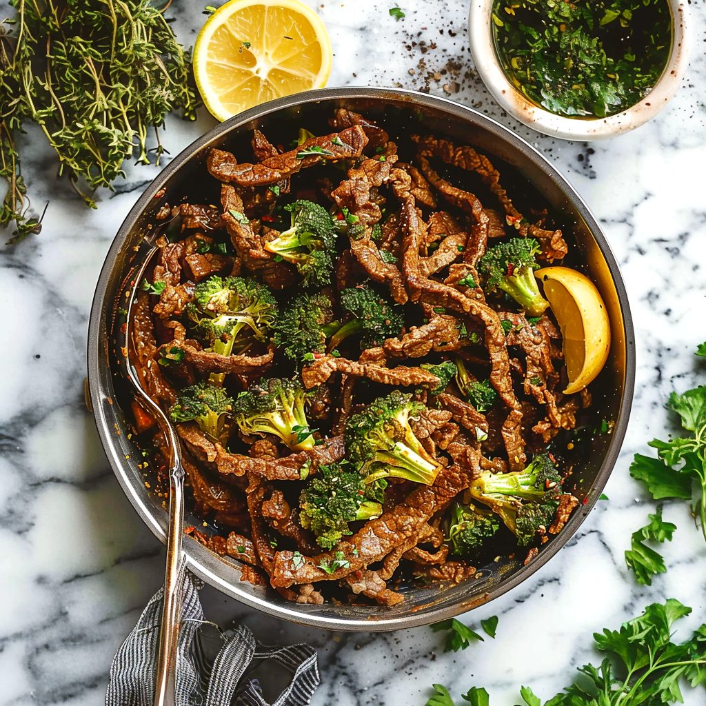 Citron- och vitlöksstekt biff och broccoli 4 Citron- och vitlöksstekt biff och broccoli | LCHF-arkivet