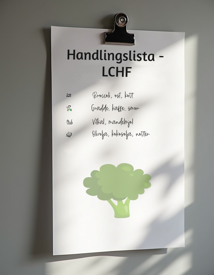 Handlingslista för dig som är ny på LCHF – så handlar du smart från början Handlingslista för dig som är ny på LCHF – så handlar du smart från början