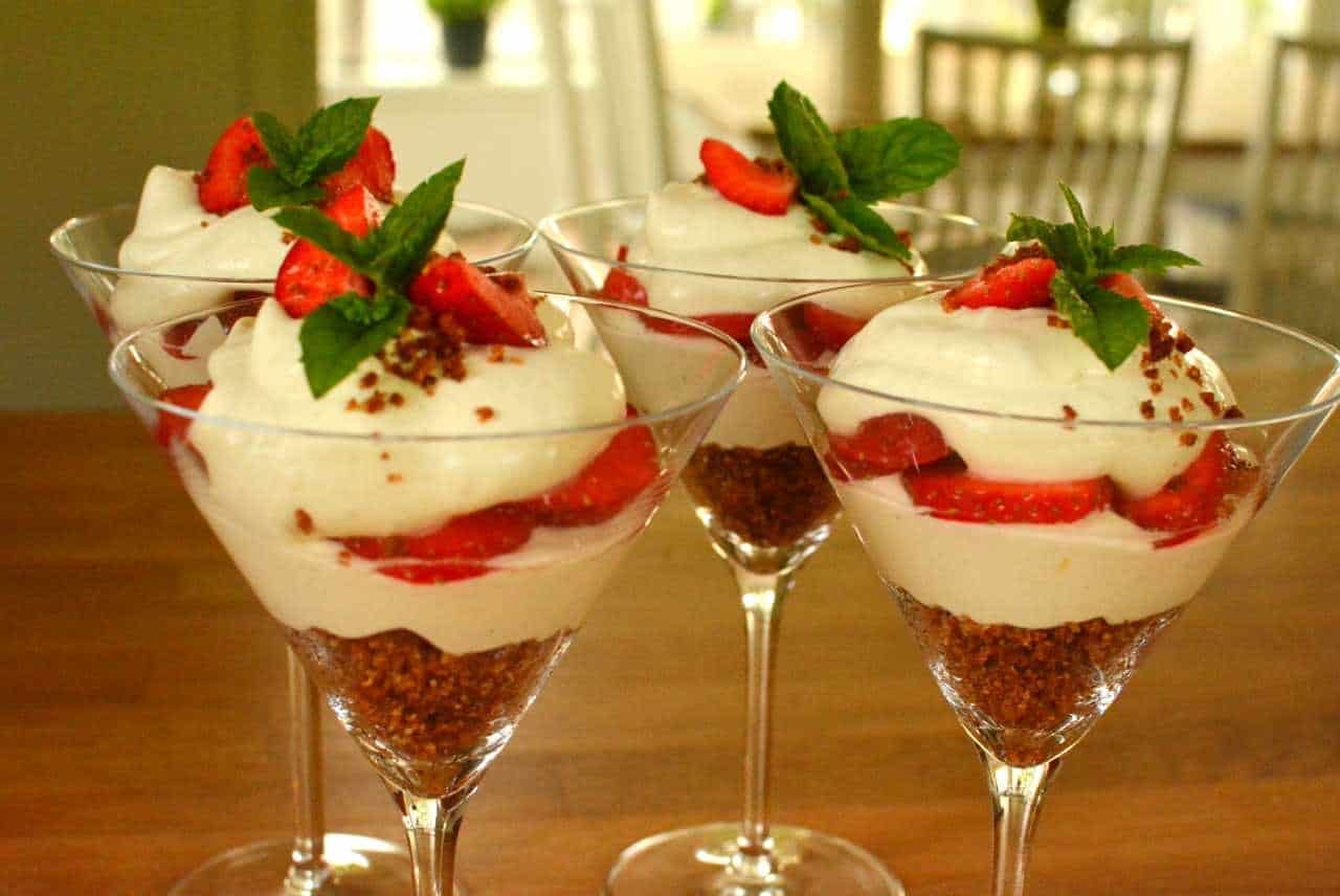 Nyårsmeny - Komponera ihop din egen nyårsmiddag 28 Cheesecake i glas