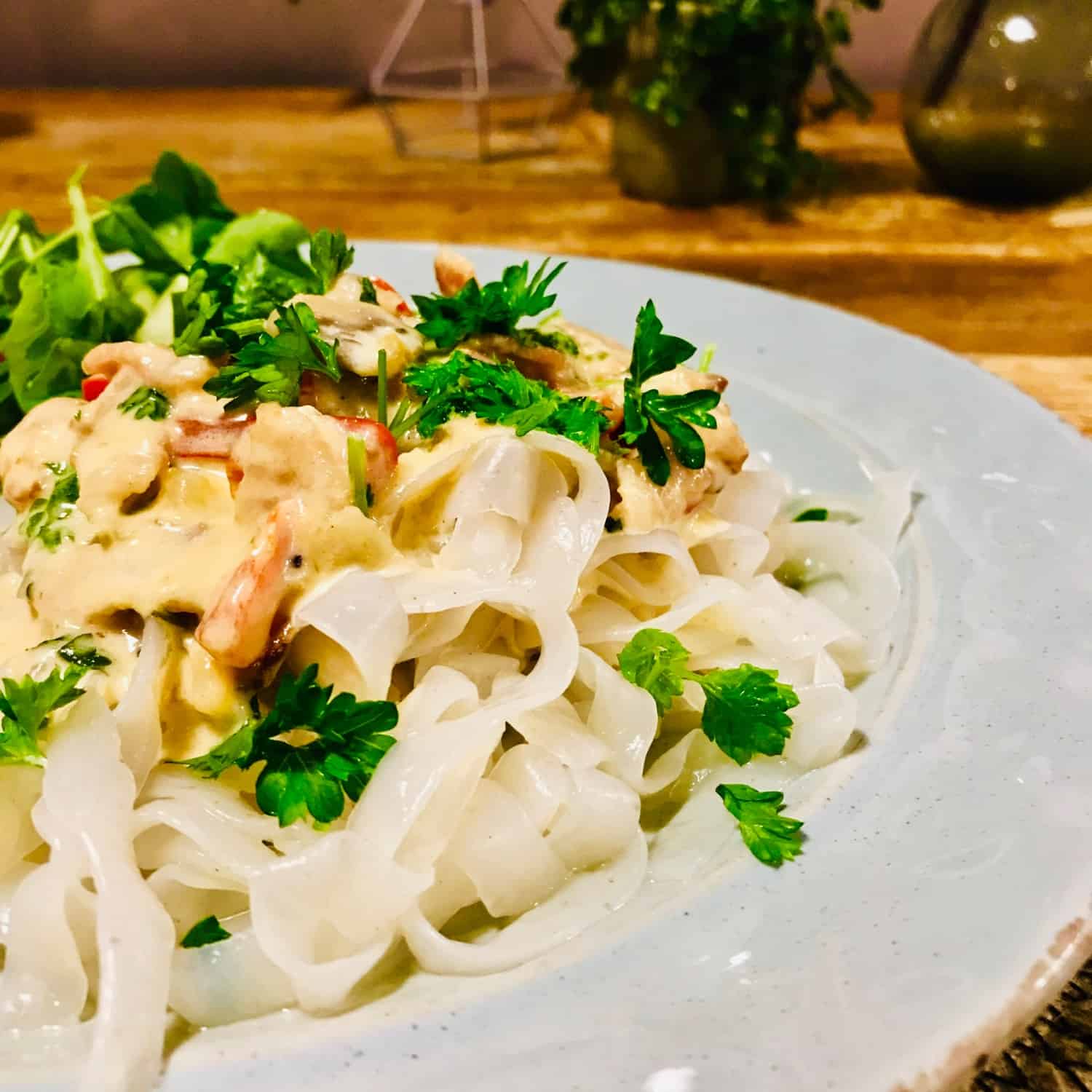 Davinas Carbonarasås med pure pasta Davinas Carbonarasås med pure pasta