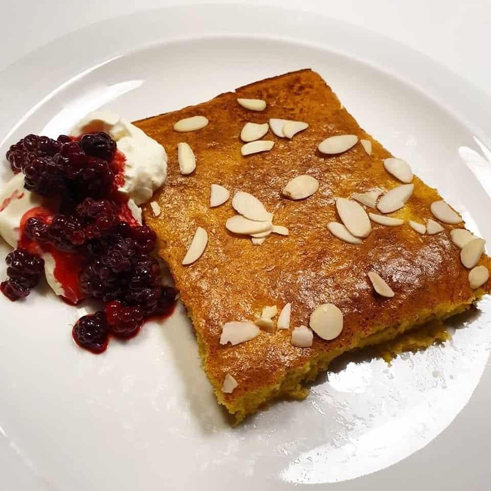 Saffranspannkaka med bacon