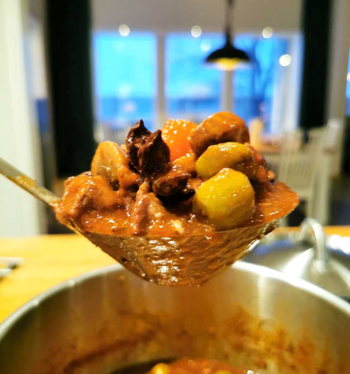 Mustig fläskköttgryta Mustig fläskköttgryta
