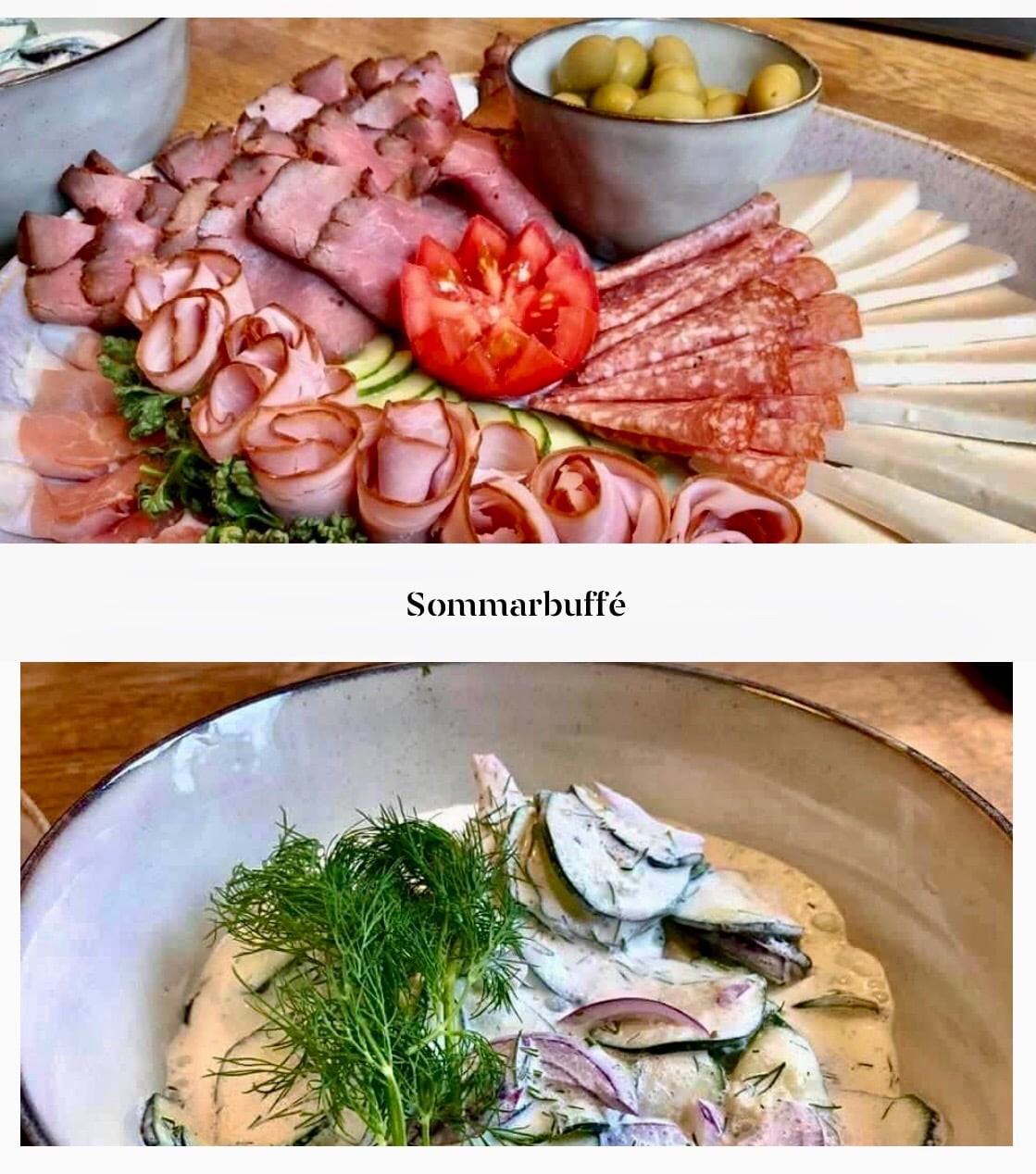 Kalte Platte & tysk zucchinisallad Kalte Platte & tysk zucchinisallad
